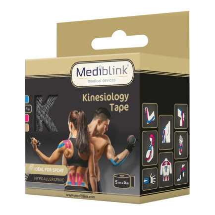 MEDIBLINK Kineziološka traka 5 cm x 5 m crna M130