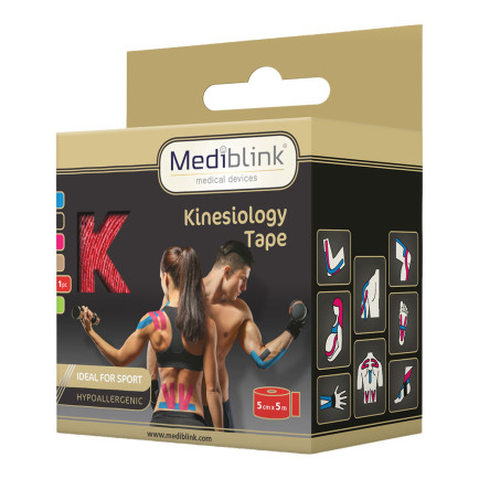 MEDIBLINK Kineziološka traka 5 cm x 5 m crvena M134