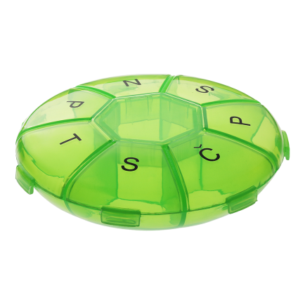 MEDIBLINK Tjedni dozator za tablete Lotus zeleni 1x/dan M025