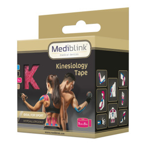 MEDIBLINK Kineziološka traka 5 cm x 5 m ružičasta M133